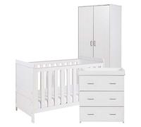 Babymore Caro 3 Piece Room Set - White Wash