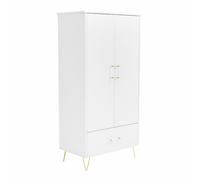 Babymore Kimi Nursery 2 Door 1 Drawer Wardrobe - Acrylic