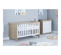 Babymore Luno 2 Piece Room Set - Oak White