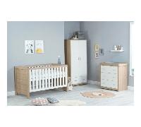 Babymore Luno 3 Piece Room Set - Oak White