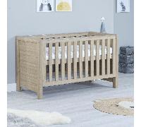 Babymore Luno Cot Bed Oak Effect, Brown