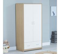 Babymore Luno Veni Wardrobe - Oak White