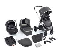 Babymore MeMore V2 13 Piece Travel System with Pecan i-Size Car Seat - Chrome
