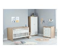 Babymore Veni 3 Piece Room Set - White Oak