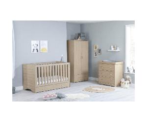 Babymore Veni 3 Piece Room Set with Drawer - Oak