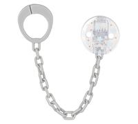 babynova Dummy Chain with Clip and Adapter Ring - Soother Holder for Baby - Fits Any Soother - Stroller Acessory - Newborn Essentials - BPA-Free - Blue Stars