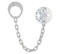 babynova Dummy Chain with Clip and Adapter Ring - Soother Holder for Baby - Fits Any Soother - Stroller Acessory - Newborn Essentials - BPA-Free - Blue Dots