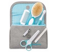 babynova Healtcare Set - Essential Baby Care Kit with 12 Baby Accessories - Comb, Brush, Toothbrush, Scissors, Nail Clipper & 6 Nail Files - for Home and Travel