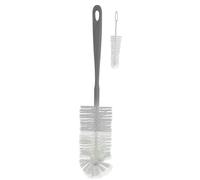 BabyOno Brush for Bottles and teats with a Mini Brush - Gray