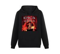 BabyPaper Epica We Will Take You With Us Owl Hoodie Sweatershirt For Men Black XXL