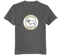 BabyPaper Men Derby County Fc Logo 100% Cotton Funny Quotes T Shirt T-Shirt Grey XL