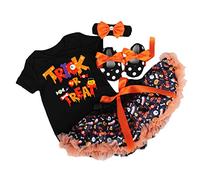 BabyPreg My First Halloween Costume for Infant Girl Thanksgiving Costume Pumpkin Dress Up Baby Dress Set (9-12 Months, Thanksgiving)