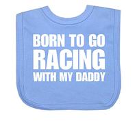 BabyPrem Baby Bib Born to Go Racing With My Daddy Clothes One Size