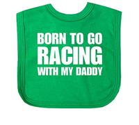 BabyPrem Baby Bib Born to Go Racing With My Daddy Clothes One Size GREEN