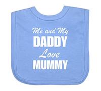 BabyPrem Baby Bib Me and My Daddy Love Mummy Clothes Cotton Boy BLUE
