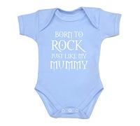 BabyPrem Baby Bodysuit My Mummy Rocks Cotton Clothes Newborn - 12 Mths SKY 0-3