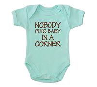 BabyPrem Baby Bodysuit Nobody Puts Baby in Corner Vest Clothes AQUA 0-3 MONTH