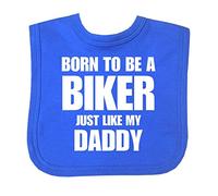 BabyPrem Baby Born to Be a Biker Like Daddy Clothes Hook and Loop Bib One Size