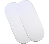 BabyPrem Baby Moses Bassinet Pack of 2 Fitted Cotton Sheets 80 x 40cm WHITE