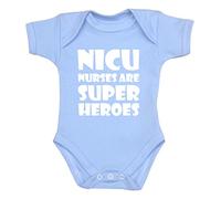 BabyPrem Premature Baby Bodysuit Clothes NICU Nurses Superheroes PREM 2 BLUE