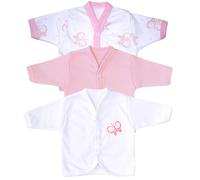 BabyPrem Premature Baby Clothes, Girls Cardigan, Tiny Early Baby Clothes, Cotton Cardigan, 1-5lb, 3-5lb, 5-8lb, Newborn, 0-3 Months, 3-6 Months, Pink Butterfly