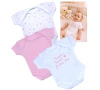 BabyPrem Premature Baby Girl Clothes Pack of 3 Twinkle Star Bodysuits Pink Vests Babygrow (1.5-3.5lbs)
