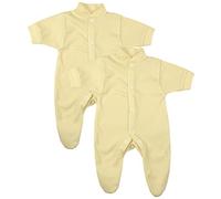 BabyPrem Premature Preemie Tiny Baby Clothes 2 Cotton Sleepsuits Baby grow 1.5-3.5lb Lemon