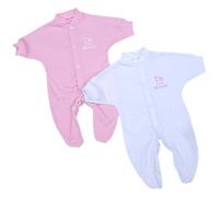 BabyPrem Premature Sleepsuits 2 Pk Babygrow Little Miracle Early Baby Clothes 3.5-5.5lb 38-44cm PINK