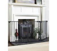"BabyPro" Midnight Black Three Panel Baby Safe Fireguard Fire Screen - Classic Style Mesh Guard for Log Burners & Open Fires - Child and Pet Safety Protection