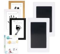 BabyQunt Inkless Baby Hand and Footprint Kit,Clean-Touch Ink Pad Kit,Safe No Mess Printing Infant Hand Foot Stamp,2 Pack Newborn Inkless Print Pads Best Keepsake or Gifts for Family