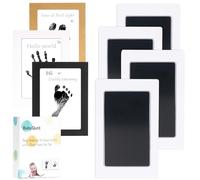 BabyQunt Inkless Baby Hand and Footprint Kit,Clean-Touch Ink Pad Kit,Safe No Mess Printing Infant Hand Foot Stamp,4 Pack Newborn Inkless Print Pads Perfect Keepsake or Gift for Family