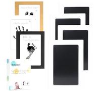 BabyQunt Inkless Baby Hand and Footprint Kit,Clean-Touch Ink Pad Kit,Safe No Mess Printing Infant Hand Foot Stamp,4 Pack Newborn Inkless Print Pads Perfect Keepsake or Gift for Family