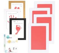 BabyQunt Inkless Baby Hand and Footprint Kit,Clean-Touch Ink Pad Kit,Safe No Mess Printing Infant Hand Foot Stamp,4 Pack Newborn Inkless Print Pads Best Keepsake or Gifts for Family