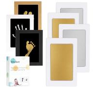 BabyQunt Inkless Baby Hand and Footprint Kit,Clean-Touch Ink Pad Kit,Safe No Mess Printing Infant Hand Foot Stamp,4 Pack Newborn Inkless Print Pads Perfect Keepsake or Gift for Family