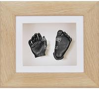 BabyRice 3D Baby Boy Casting Kit Solid Oak Wood Frame Pewter Foot Casts