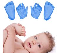 BabyRice 3D Handprints Footprints Baby Casting Kit Cast Baby's Hand and Foot Out of Plaster & Choose Your Paint Colour (Blue)