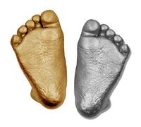 BabyRice Baby Casting Kit Materials - 3D Handprint & Footprint Casts - with Metallic Silver & Gold Paints