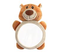 Babys Car Mirror - Rear Seat View Reflector, Bear Cartoon Hanging Toy, Safety Observation Accessory | Travel Monitoring Helper For Vehicle Backseat Nursery Transport Trips Accessories
