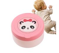babys Care Powder Puff Set - Storage Container With Plush Head | 3.94x3.94 Inch Hygienic Case, Soft Application Tool For Daily Routine At Hospital