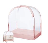 Baby's Crib Cover Tent - Breathable Mesh Canopy | Pop-Up Toddler Bed Net to Prevent Climbing for Home Nursery Travel, Protective Crib Shield for Kid Safety Sleep Accessory for School Daycare