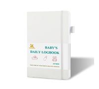 Baby's Daily Care Planner - A5 Newborn Baby Log Book for Tracking Daily Routine, 152 Easy-to-Use Pages to Monitor Nursing, Sleep, Feeding, Diapers, Pumping, and More - White