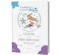 Baby's First Birthday or First Christmas, A Personalised Keepsake Book of Nursery Rhymes Especially Made for Baby and Toddler 0-4 Years