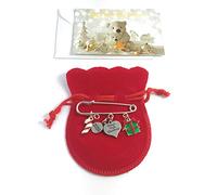 Baby's First Christmas 2020 Brooch with Gift Bag & Gift Card (Velvet Gift Bag)