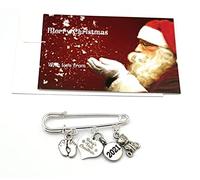 Baby's First Christmas 2021 Keepsake with Gift Card - Baby Feet and Teddy Bear (Christmas Organza Gift Bag)