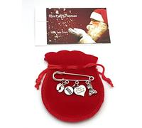 Baby's First Christmas 2021 Keepsake with Gift Card - Baby Feet and Teddy Bear (Velvet Gift Bag)