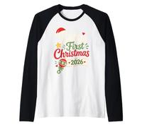 Baby's First Christmas 2026 Newborn Infant Raglan Baseball Tee