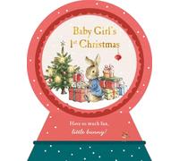 Baby's First Christmas Card, Bunny Design with Christmas Tree, Pink Holiday Greeting Card