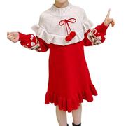 Baby's First Christmas Girls Festive Printed Santa A Line Party Dress for Holiday Celebrations and with Cute Design