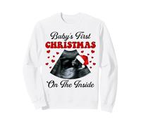 Baby's First Christmas On The Inside Pregnant Mom Sweatshirt