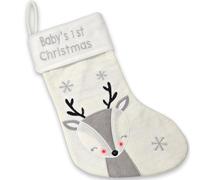 Babys First Christmas Stocking,Large Christmas Ornaments 2025 My 1st Christmas Stockings for Baby Girls or Boys,Double-Sided Wool Keepsakes Home Newborn Decorations for Xmas Tree Window Fireplace(1)